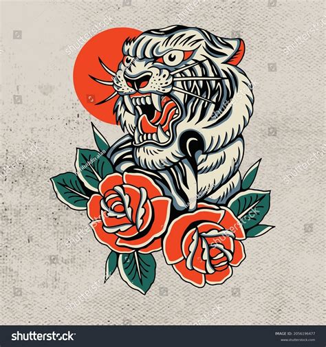 tiger rose tattoo